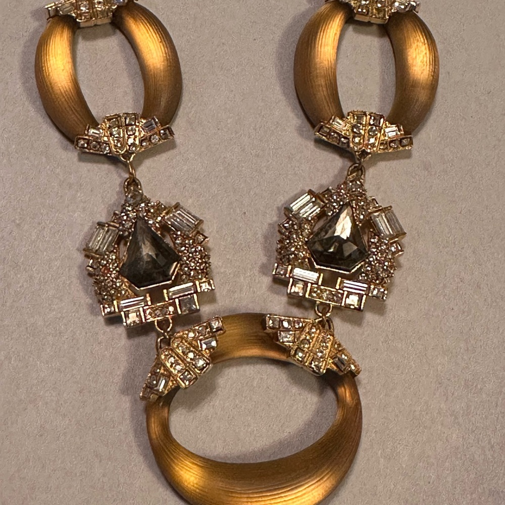 Alexis Bittar necklace. Gorgeous gold with crystals.
